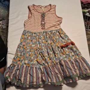 Matilda Jane Striped and Floral Dress with Ruffle Hem